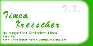 timea kreischer business card